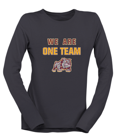 St. Cloud Bulldogs Mascot We Are One Team Women's Premium LS T-Shirt