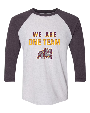 St. Cloud Bulldogs Mascot We Are One Team Women's Baseball T-Shirt