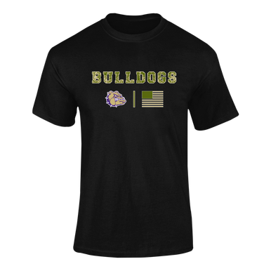 Queen Creek Bulldogs Camo Flag Men's Premium SS T-Shirt