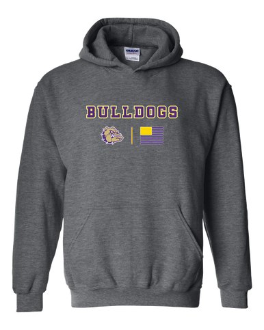 Queen Creek Bulldogs Team Colors Flag Men's Hoodie
