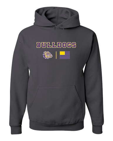 Queen Creek Bulldogs Team Colors Flag Men's Premium Hoodie