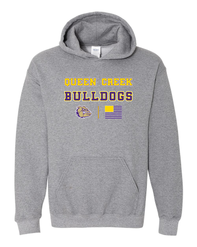 Queen Creek Bulldogs Spirit Flag Men's Hoodie