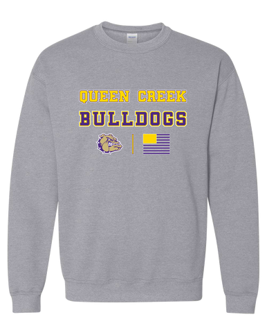 Queen Creek Bulldogs Spirit Flag Men's Sweatshirt