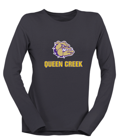 Queen Creek Bulldogs Mascot #2 Women's Premium LS T-Shirt