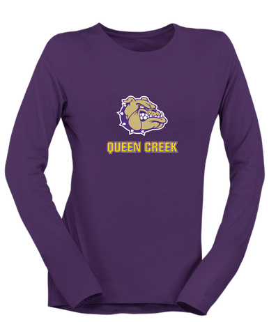 Queen Creek Bulldogs Mascot #2 Women's LS T-Shirt