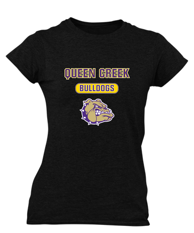 Queen Creek Bulldogs Mascot #3 Women's SS T-Shirt