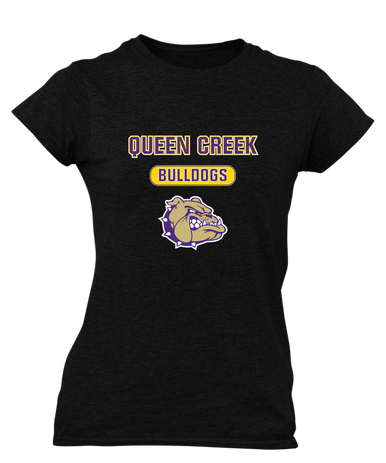 Queen Creek Bulldogs Mascot #3 Women's Premium SS T-Shirt