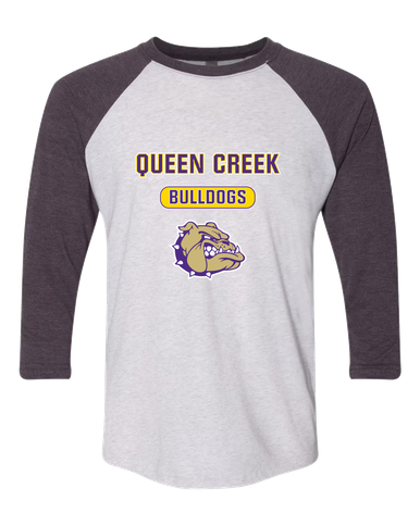 Queen Creek Bulldogs Mascot #3 Men's Baseball T-Shirt