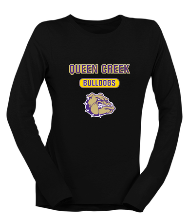 Queen Creek Bulldogs Mascot #3 Women's LS T-Shirt