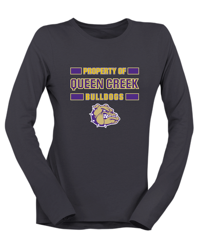 Queen Creek Bulldogs Property Of Women's LS T-Shirt