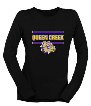 Queen Creek Bulldogs Mascot #4 Women's Premium LS T-Shirt