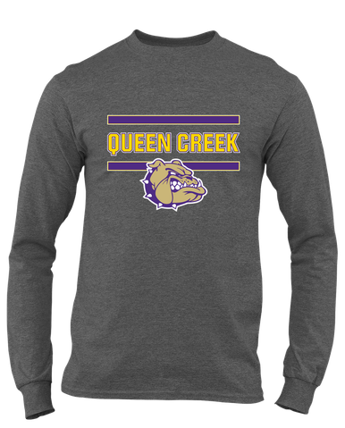Queen Creek Bulldogs Mascot #4 Men's LS T-Shirt