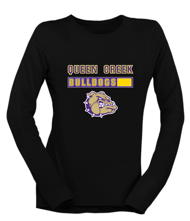 Queen Creek Bulldogs Mascot #7 Women's Premium LS T-Shirt