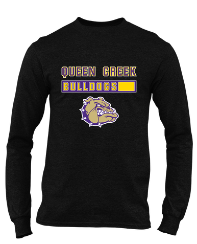 Queen Creek Bulldogs Mascot #7 Men's Premium LS T-Shirt