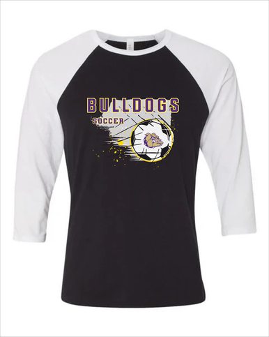 Queen Creek Bulldogs Soccer #2 Women's Baseball T-Shirt