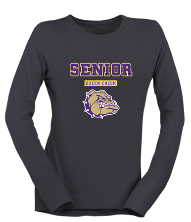 Queen Creek Bulldogs Senior #2 Women's Premium LS T-Shirt