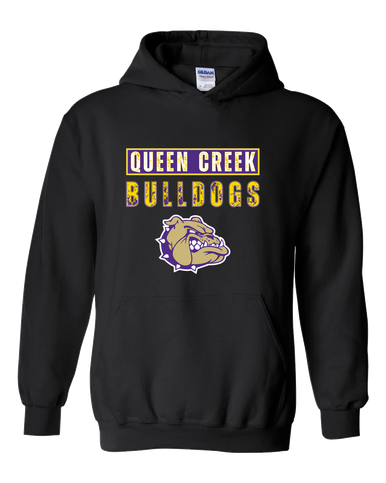 Queen Creek Bulldogs Mascot #9 Men's Hoodie