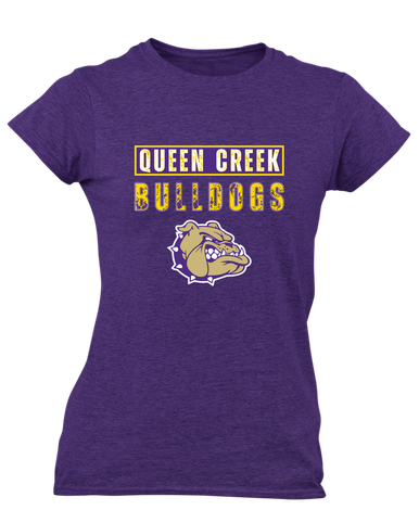 Queen Creek Bulldogs Mascot #9 Women's Premium SS T-Shirt