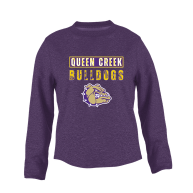Queen Creek Bulldogs Mascot #9 Women's Sweatshirt