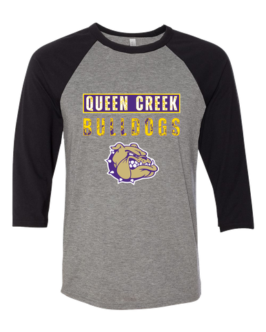 Queen Creek Bulldogs Mascot #9 Men's Baseball T-Shirt