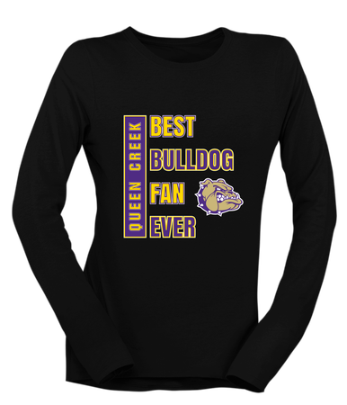Queen Creek Bulldogs Best Bulldog Fan Women's Premium LS T-Shirt