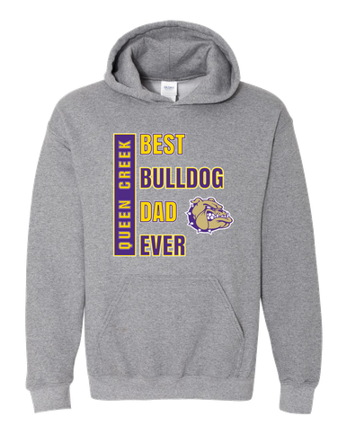 Queen Creek Bulldogs Best Bulldog Dad Men's Hoodie