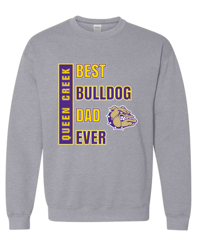 Queen Creek Bulldogs Best Bulldog Dad Men's Sweatshirt