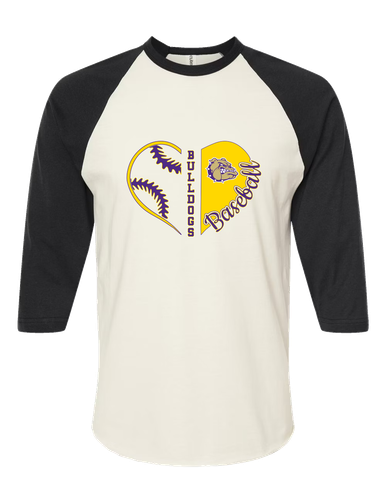 Queen Creek Bulldogs Heart Baseball Women's Baseball T-Shirt