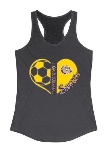 Queen Creek Bulldogs Heart Soccer Women's Tank Top