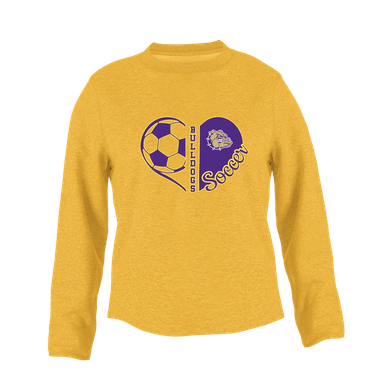Queen Creek Bulldogs Heart Soccer Women's Sweatshirt