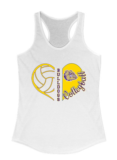 Queen Creek Bulldogs Heart Volleyball Women's Tank Top