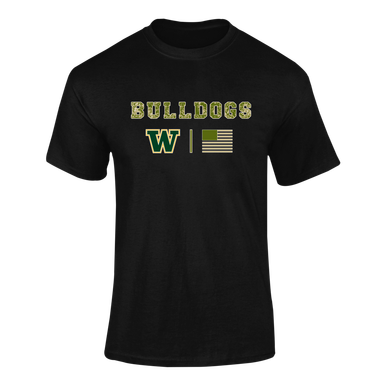 Whitefish Bulldogs Camo Flag Men's Premium SS T-Shirt
