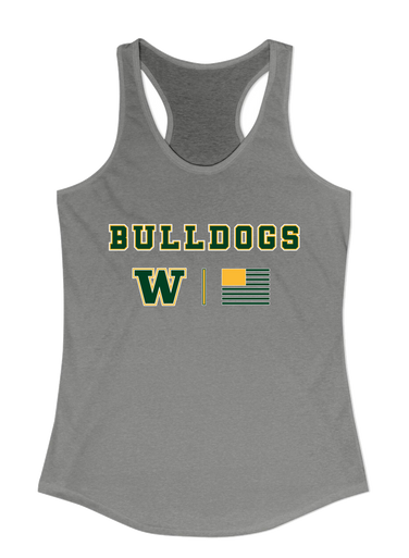 Whitefish Bulldogs Team Colors Flag Women's Tank Top