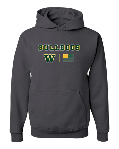 Whitefish Bulldogs Team Colors Flag Men's Premium Hoodie