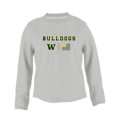 Whitefish Bulldogs Team Colors Flag Women's Sweatshirt