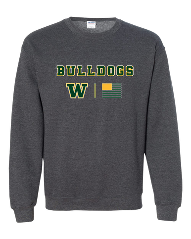 Whitefish Bulldogs Team Colors Flag Men's Sweatshirt