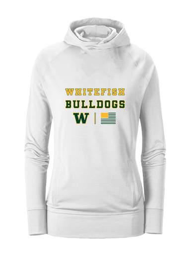 Whitefish Bulldogs Spirit Flag Women's Hoodie