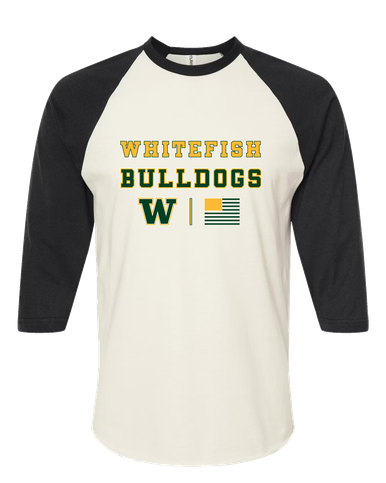 Whitefish Bulldogs Spirit Flag Women's Baseball T-Shirt