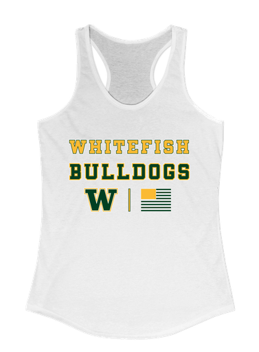 Whitefish Bulldogs Spirit Flag Women's Tank Top