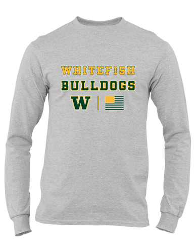 Whitefish Bulldogs Spirit Flag Men's Premium LS T-Shirt