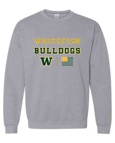 Whitefish Bulldogs Spirit Flag Men's Sweatshirt