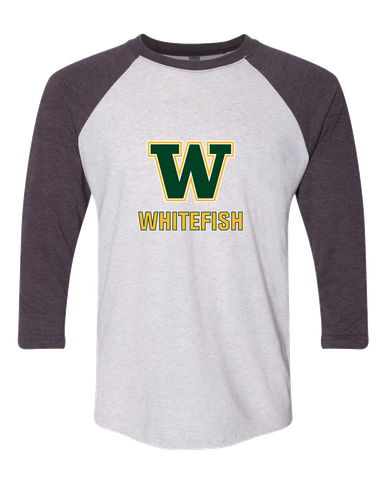 Whitefish Bulldogs Mascot #2 Women's Baseball T-Shirt