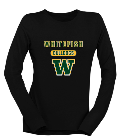 Whitefish Bulldogs Mascot #3 Women's LS T-Shirt