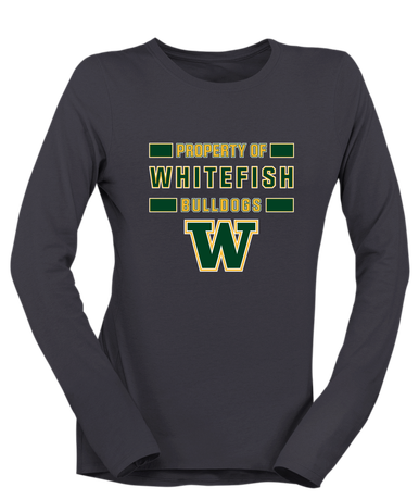 Whitefish Bulldogs Property Of Women's LS T-Shirt
