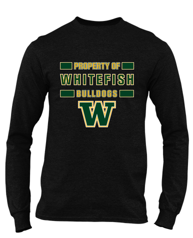 Whitefish Bulldogs Property Of Men's LS T-Shirt