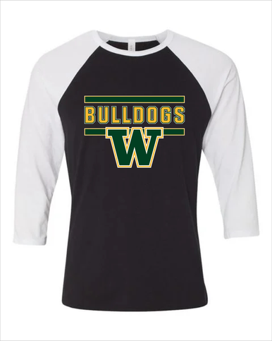 Whitefish Bulldogs Mascot #5 Men's Baseball T-Shirt