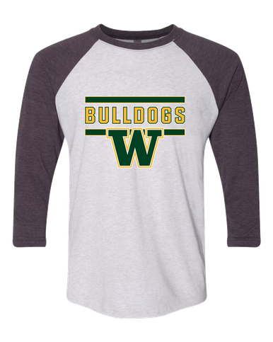 Whitefish Bulldogs Mascot #5 Women's Baseball T-Shirt