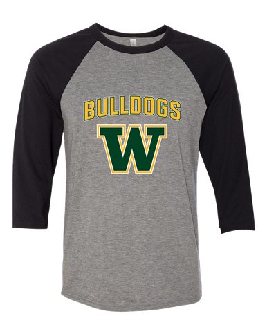 Whitefish Bulldogs Mascot #6 Women's Baseball T-Shirt