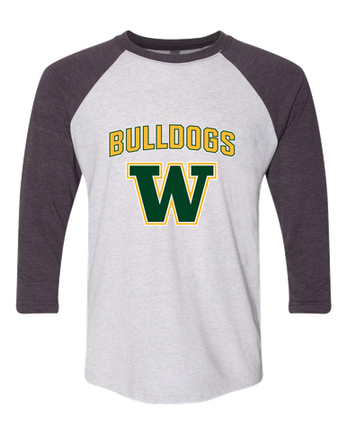 Whitefish Bulldogs Mascot #6 Men's Baseball T-Shirt