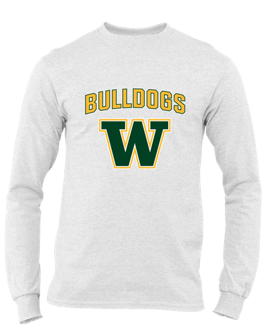 Whitefish Bulldogs Mascot #6 Men's LS T-Shirt